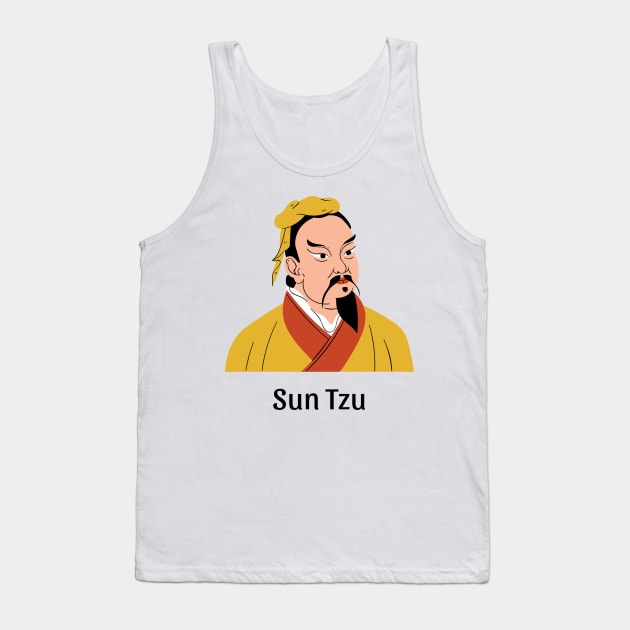 Sun Tzu Picture T Shirt Tank Top by WrittersQuotes